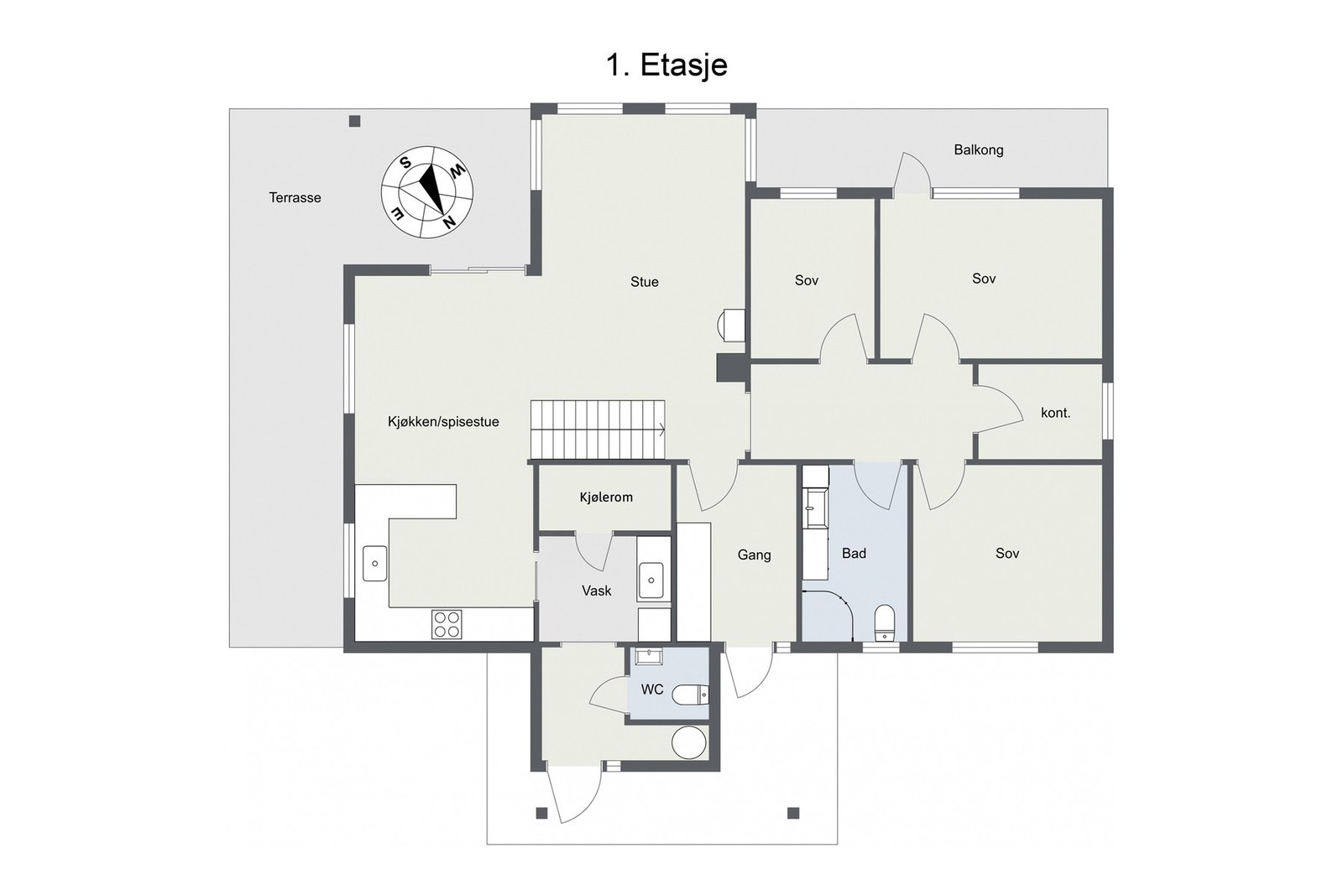 Planskisse hovedetasje Galleribilde