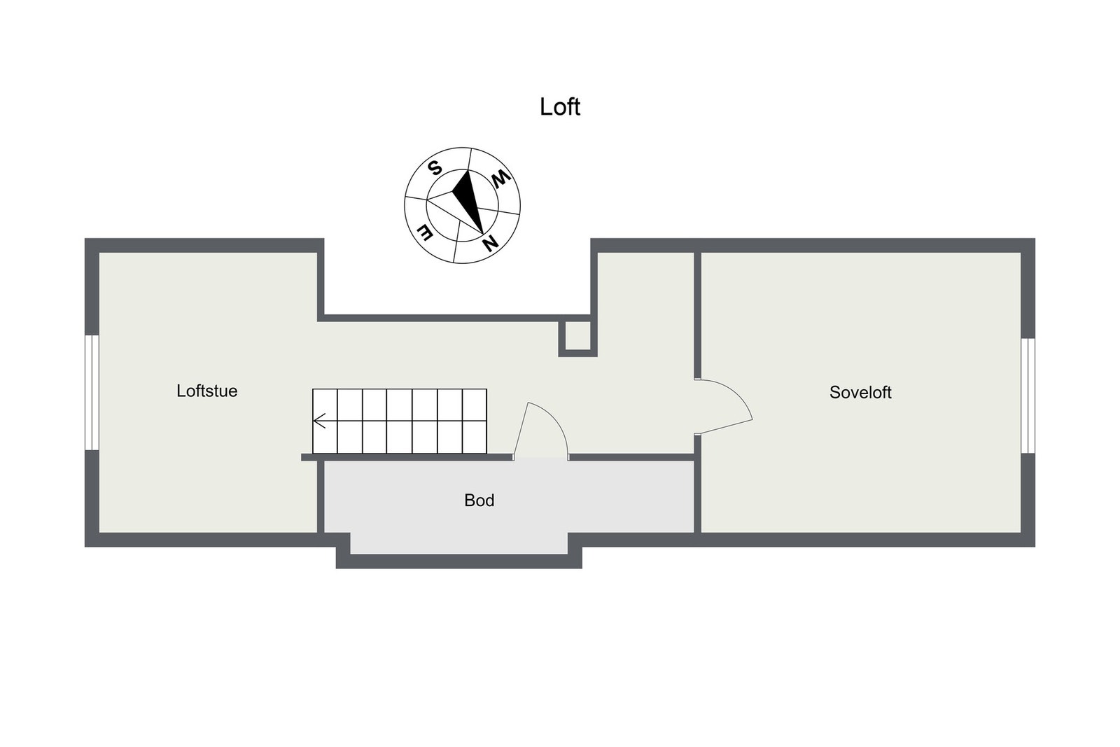 Planskisse loftsetasje. Galleribilde