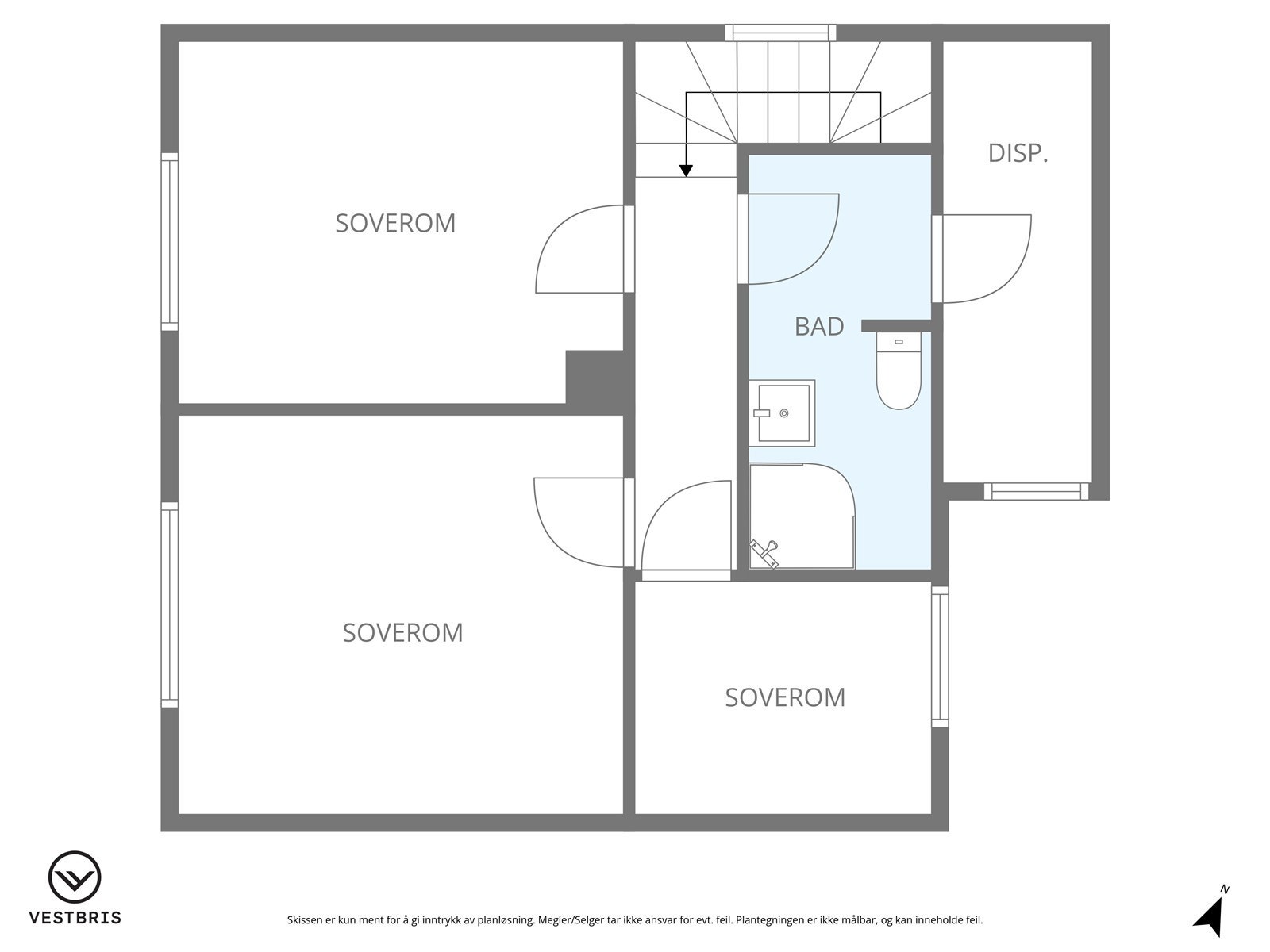 Planløsning loft. Galleribilde