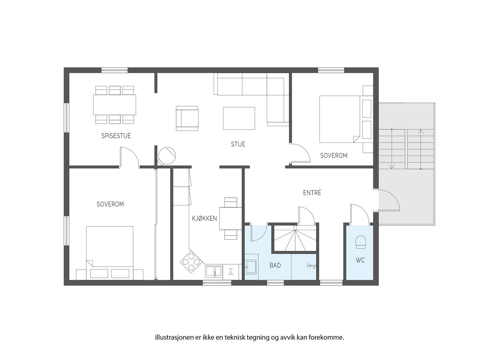Plantegning over 2. etasje. Galleribilde