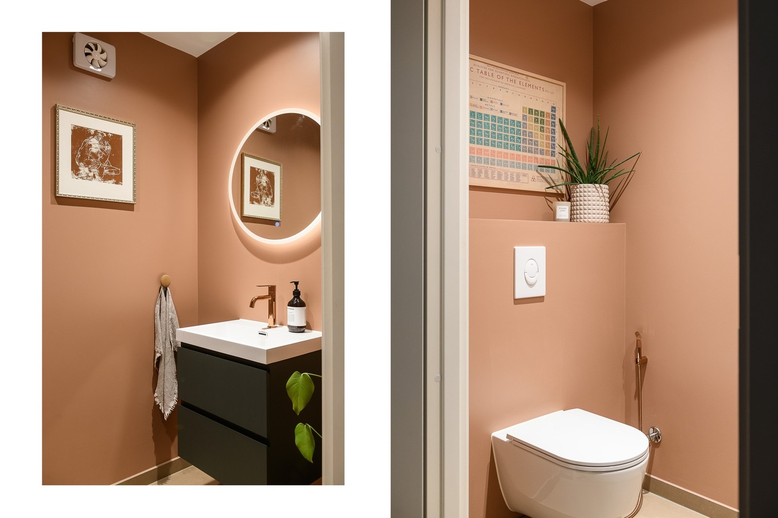 Leiligheten har også et separat toalett fra 2024, med vegghengt toalett og varmekabler i gulvet. Galleribilde