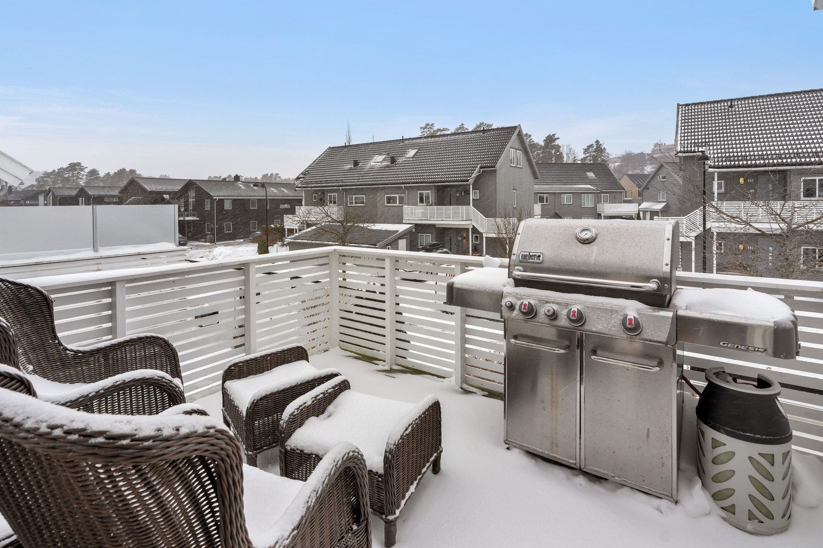 Veranda med ettermiddag- og kveldssol Galleribilde