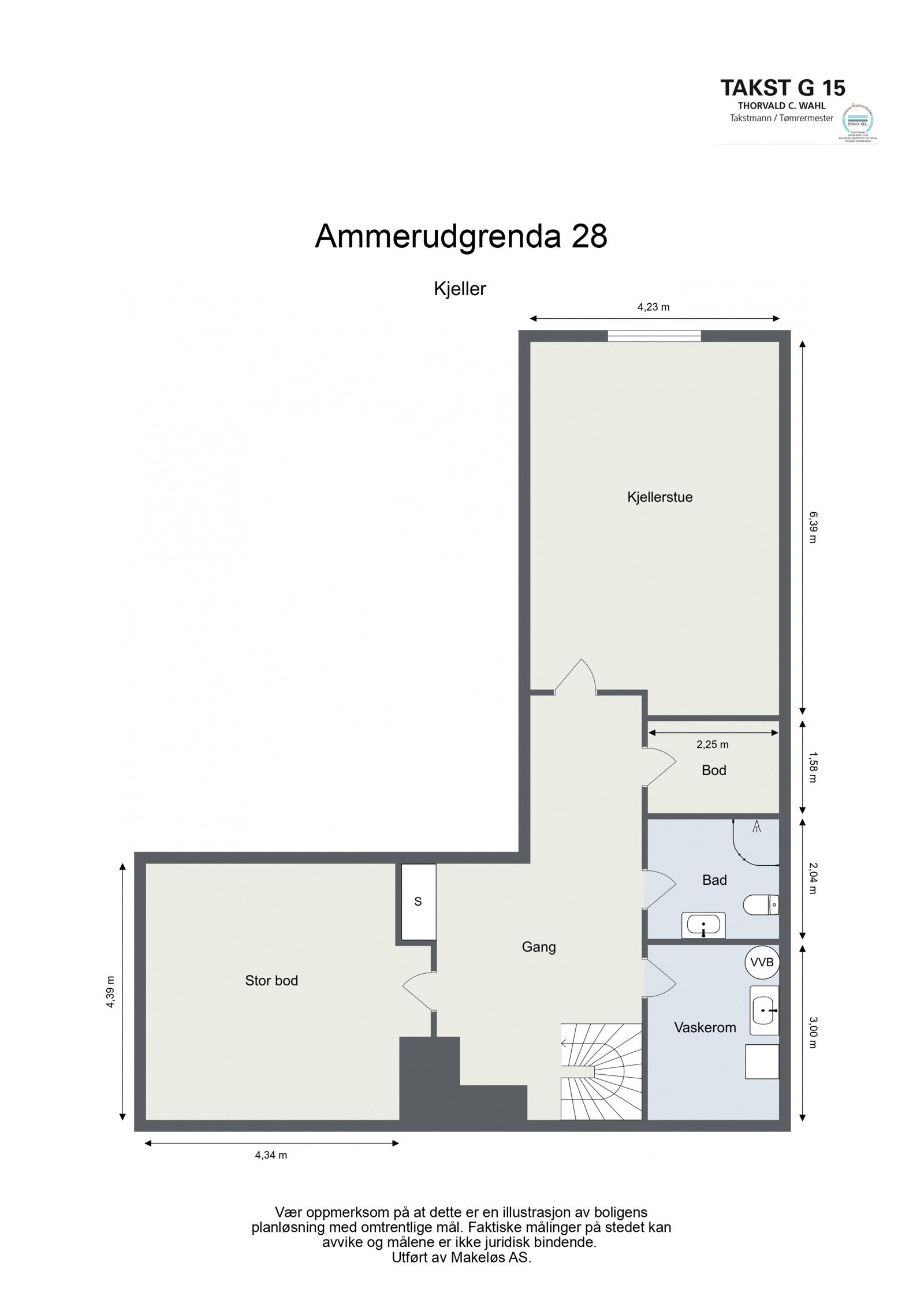 Underetasjen er fullt utbygget og innredet med unntak av en romslig bod. Ferdigattest fra 1978. Galleribilde
