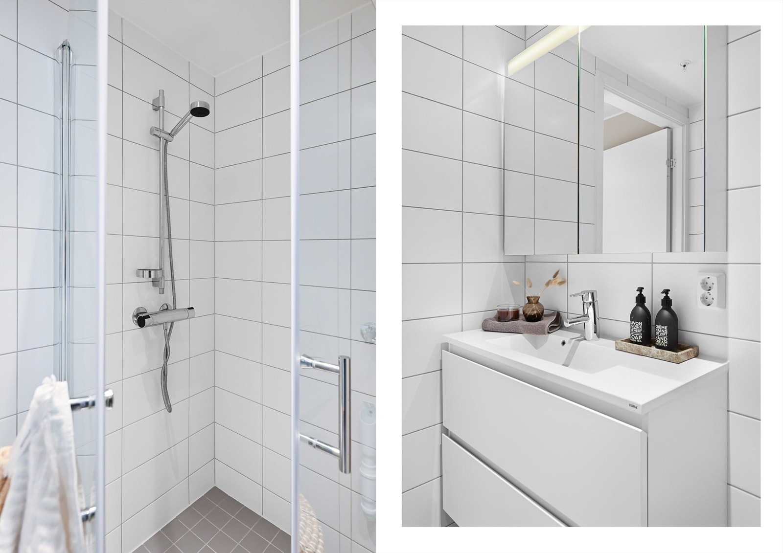 God plass til oppbevaring i speilskap Galleribilde