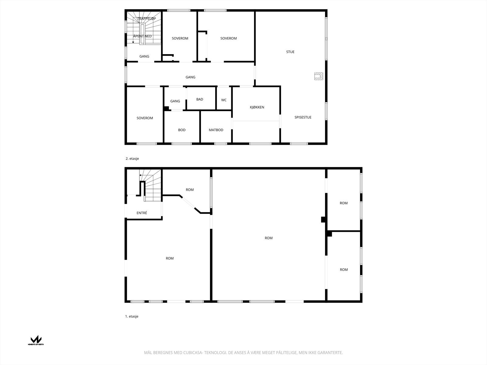 Plantegning 1. og 2.etasje Galleribilde