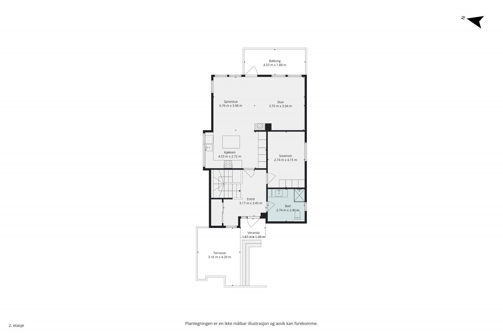 Plantegning - 1.etasje Galleribilde
