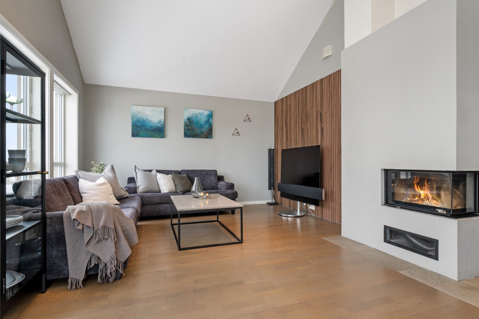 Hyggelig stuedel med peisovn som gir lun varme og god stemning. Galleribilde