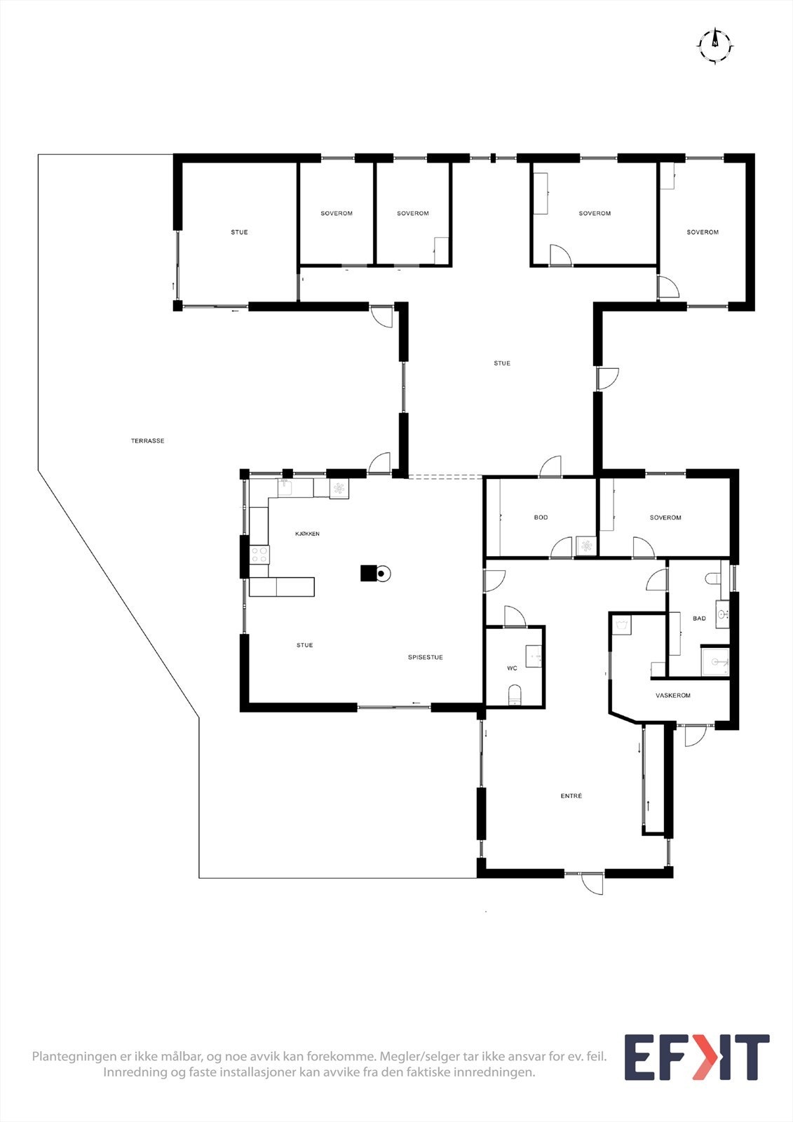Plantegning hovedhus. Galleribilde