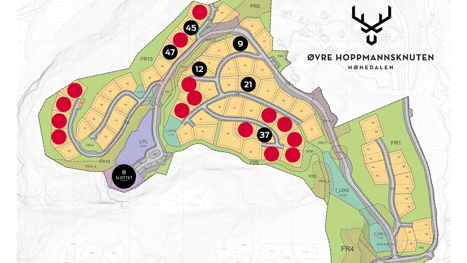 Oversikt tomtekart Galleribilde