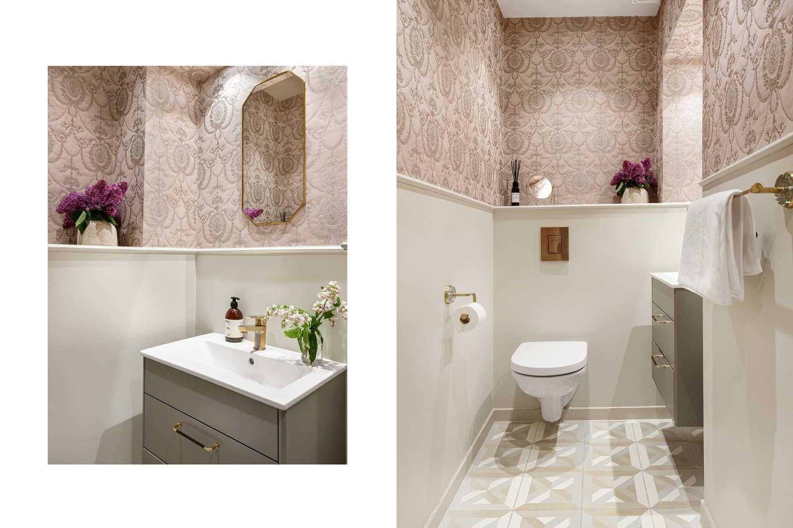 Separat WC-rom med servant, praktisk plassert i tilknytning til entréen Galleribilde