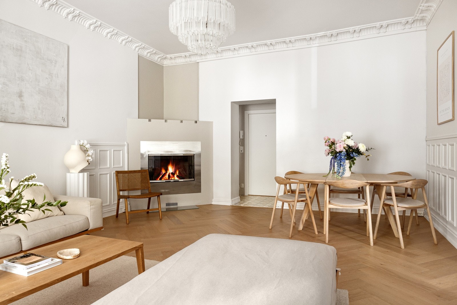 Her finner du også en behagelig peisovn Galleribilde