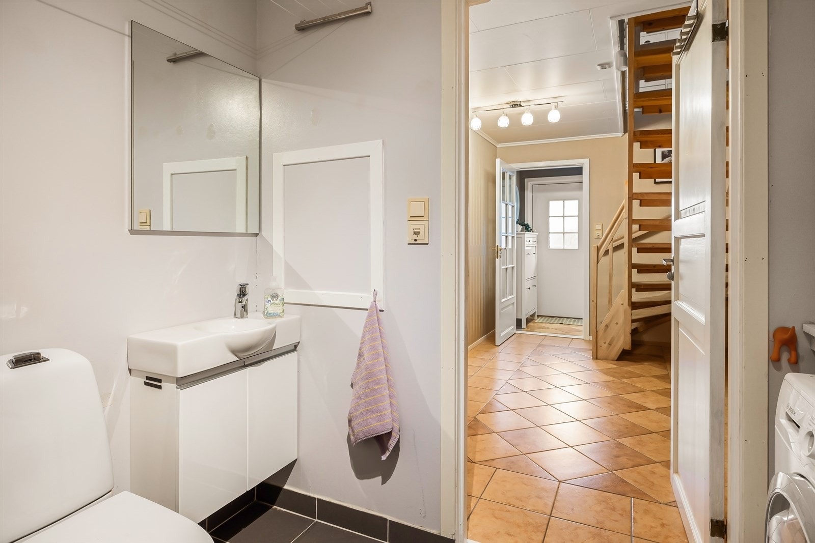 Vaskerom med toalett og vask Galleribilde