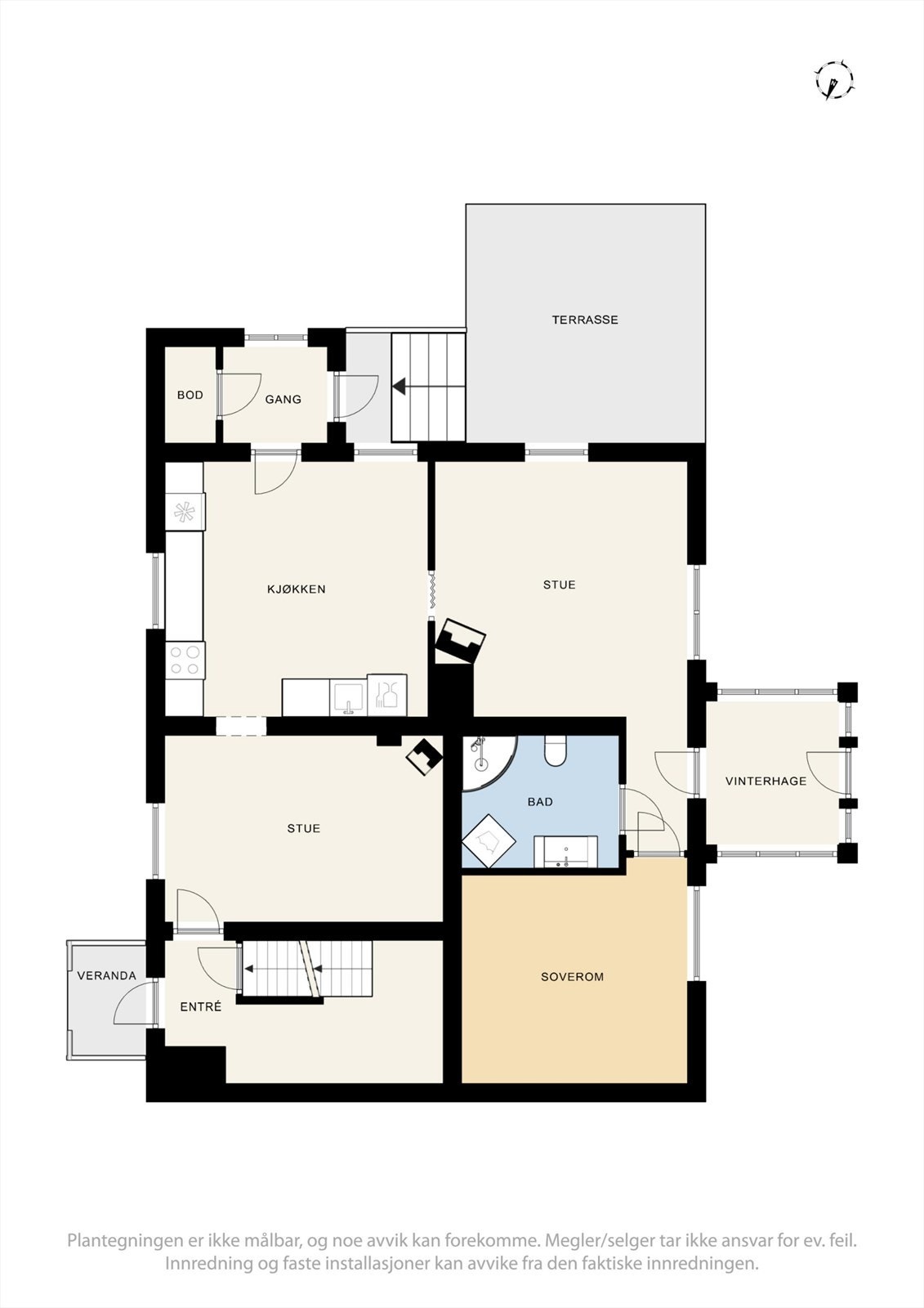 Plantegning 1. etasje. Galleribilde