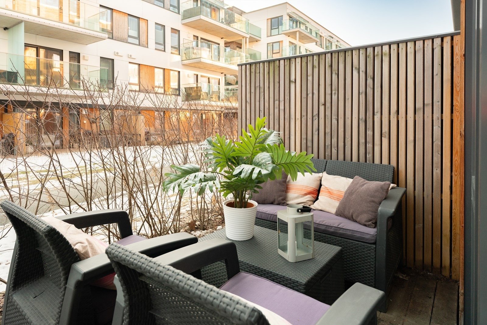 Balkongen er målt til 7,5m², noe som byr på gode møbleringsmuligheter. Galleribilde