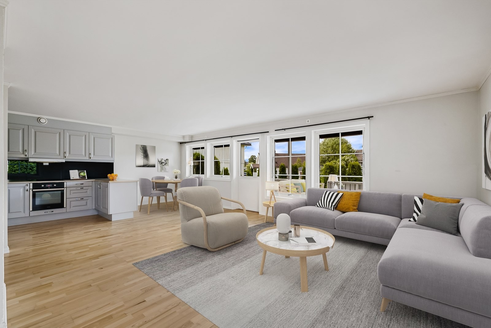 Denne flotte leiligheten fra 2011 byr på en rekke kvaliteter. Digital styling Galleribilde