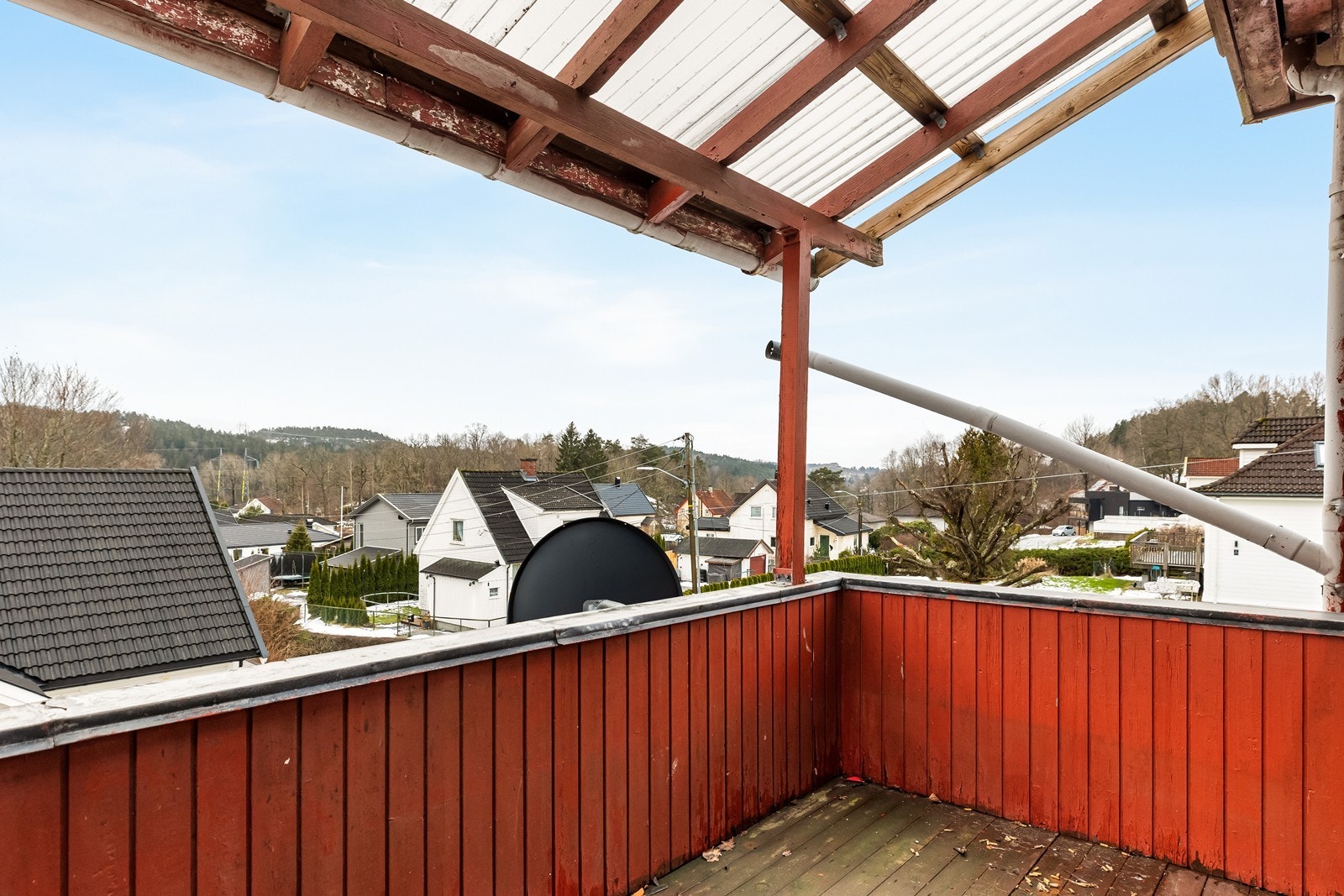 Veranda 2. etasje med takoverbygg Galleribilde