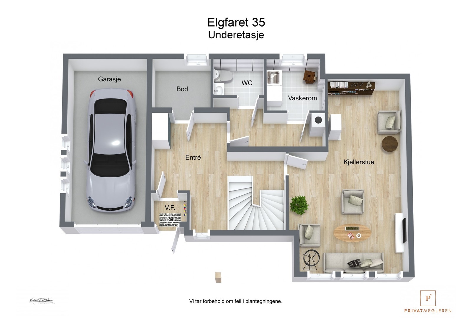 Plantegning underetasje Galleribilde