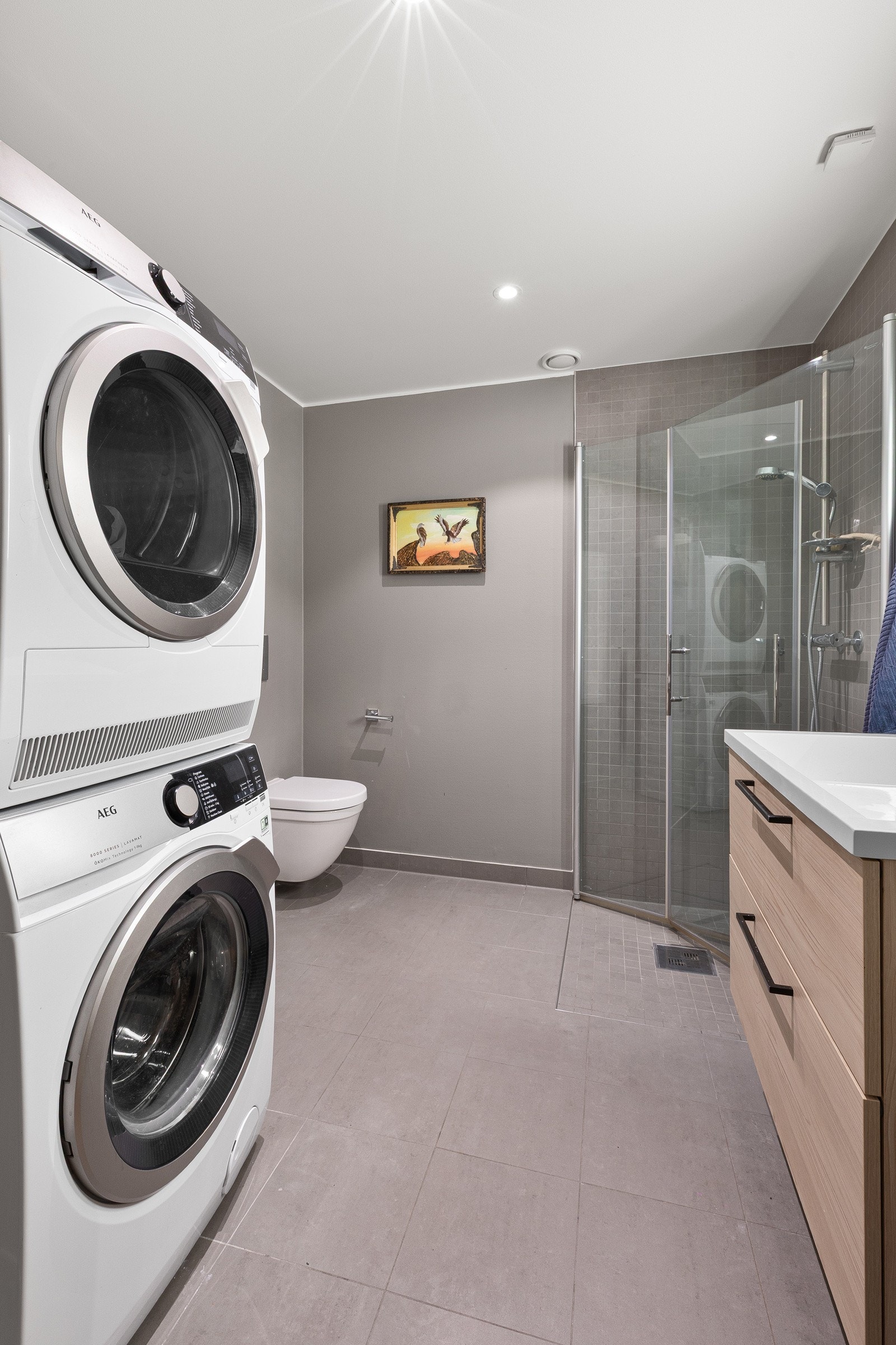 Opplegg for vaskemaskin og tørketrommel Galleribilde