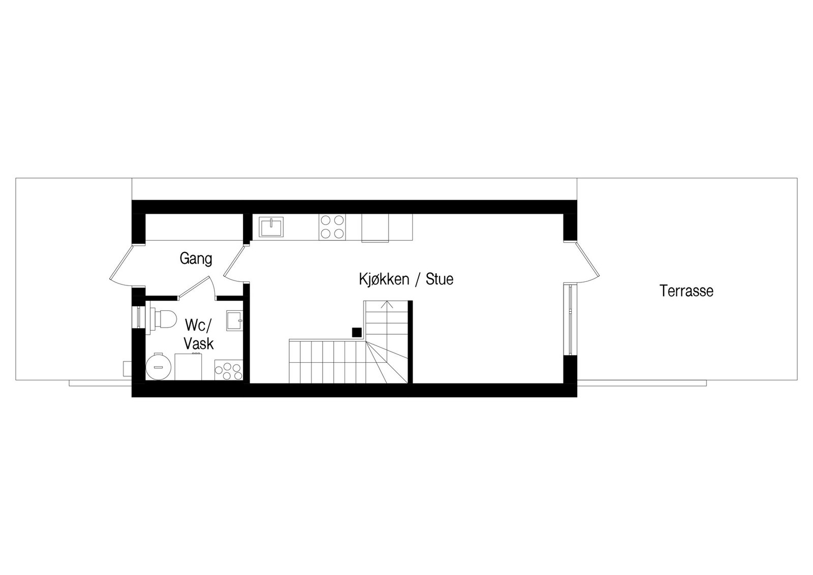 Plantegning 1.etasje Galleribilde