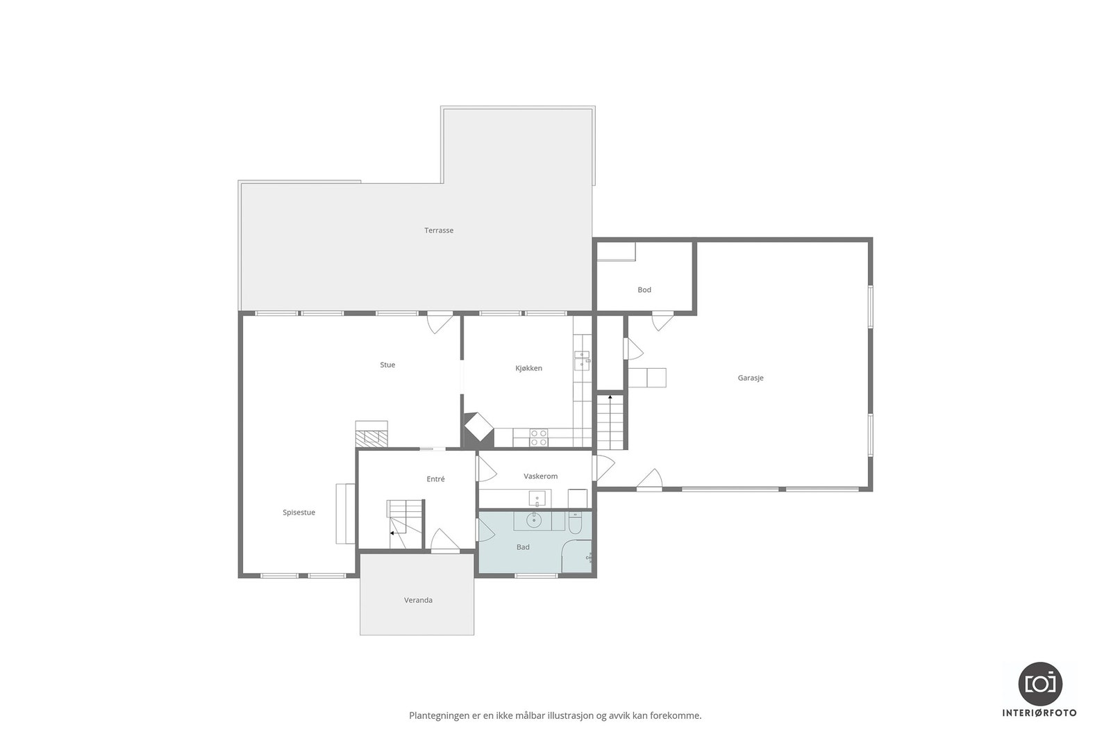 Plantegning hovedetasje Galleribilde