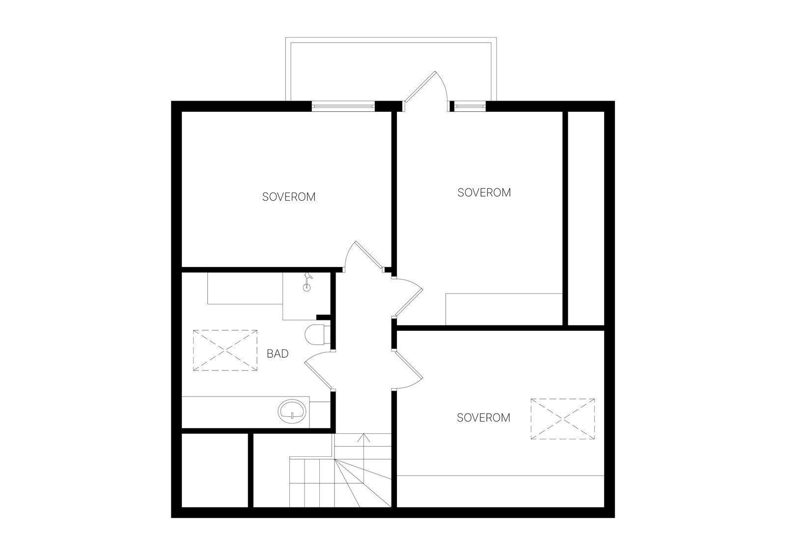 Plantegning 2. etasje Galleribilde