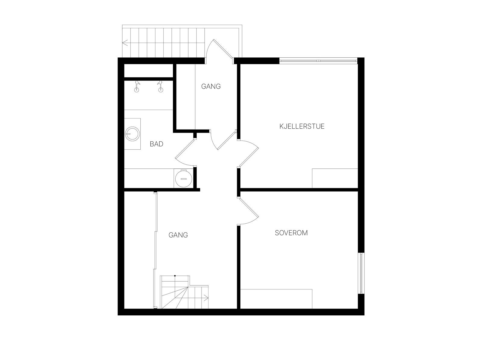 Plantegning kjeller Galleribilde