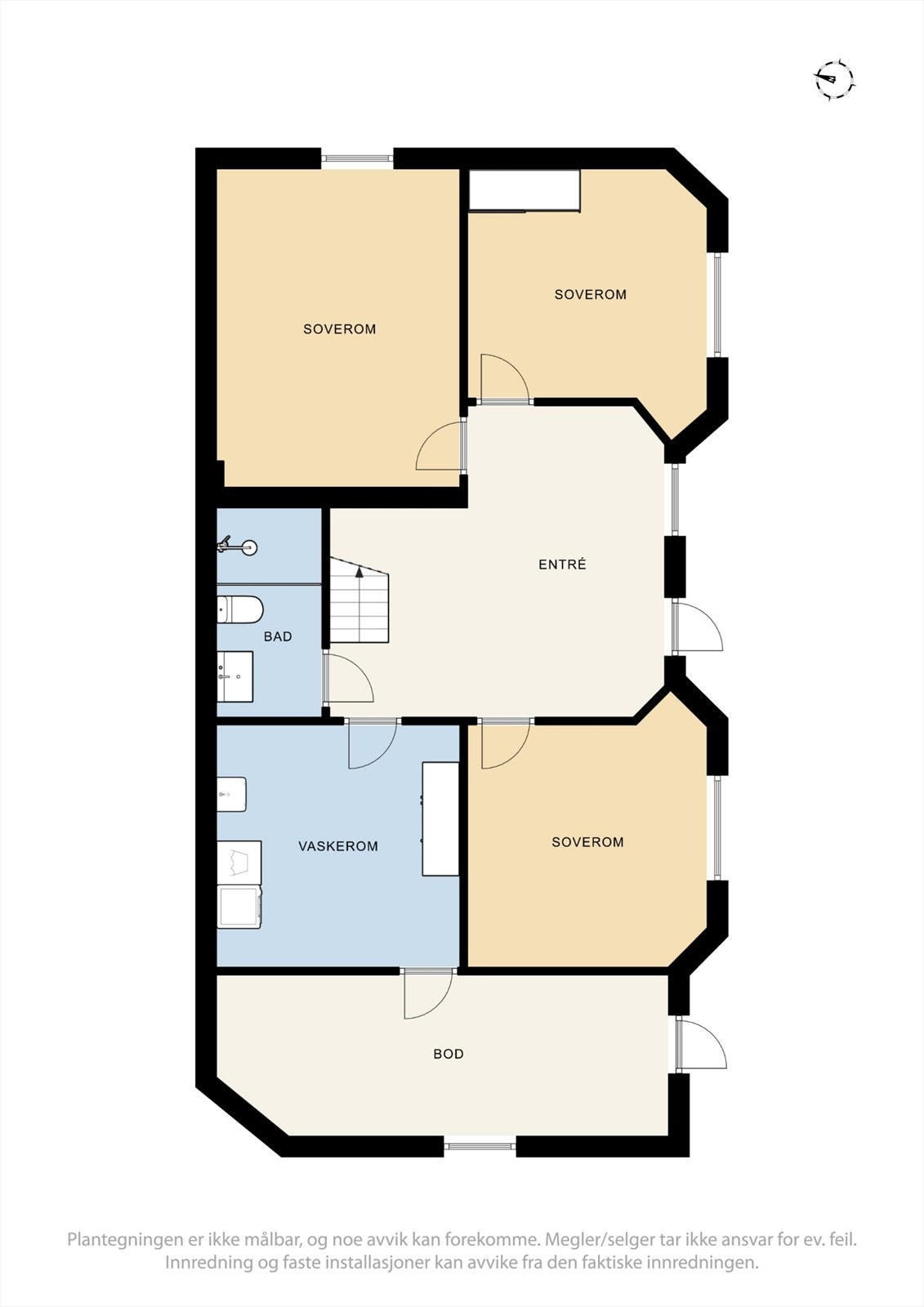 Plantegning av underetasjen. Galleribilde