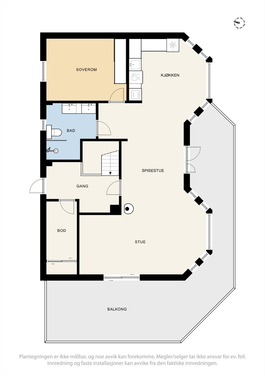 Plantegning av 1. etasje. Galleribilde