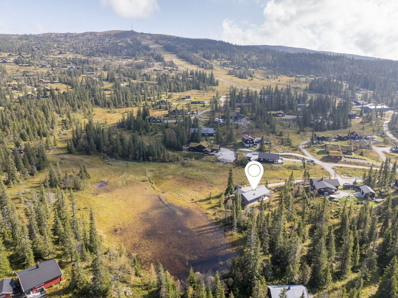 Flott utsikt mot Haglebunatten som ligger 1278 moh som er et populært mål for fotturer Galleribilde