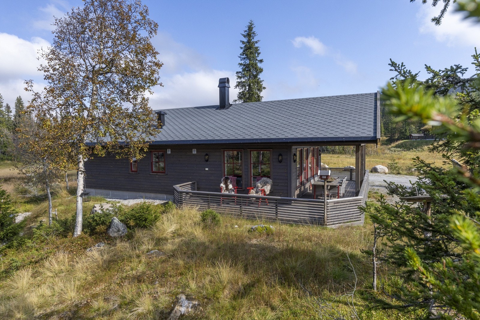 Sol fra morgen til ca. kl. 18.00 (midtsommerstid) iflg. selger Galleribilde