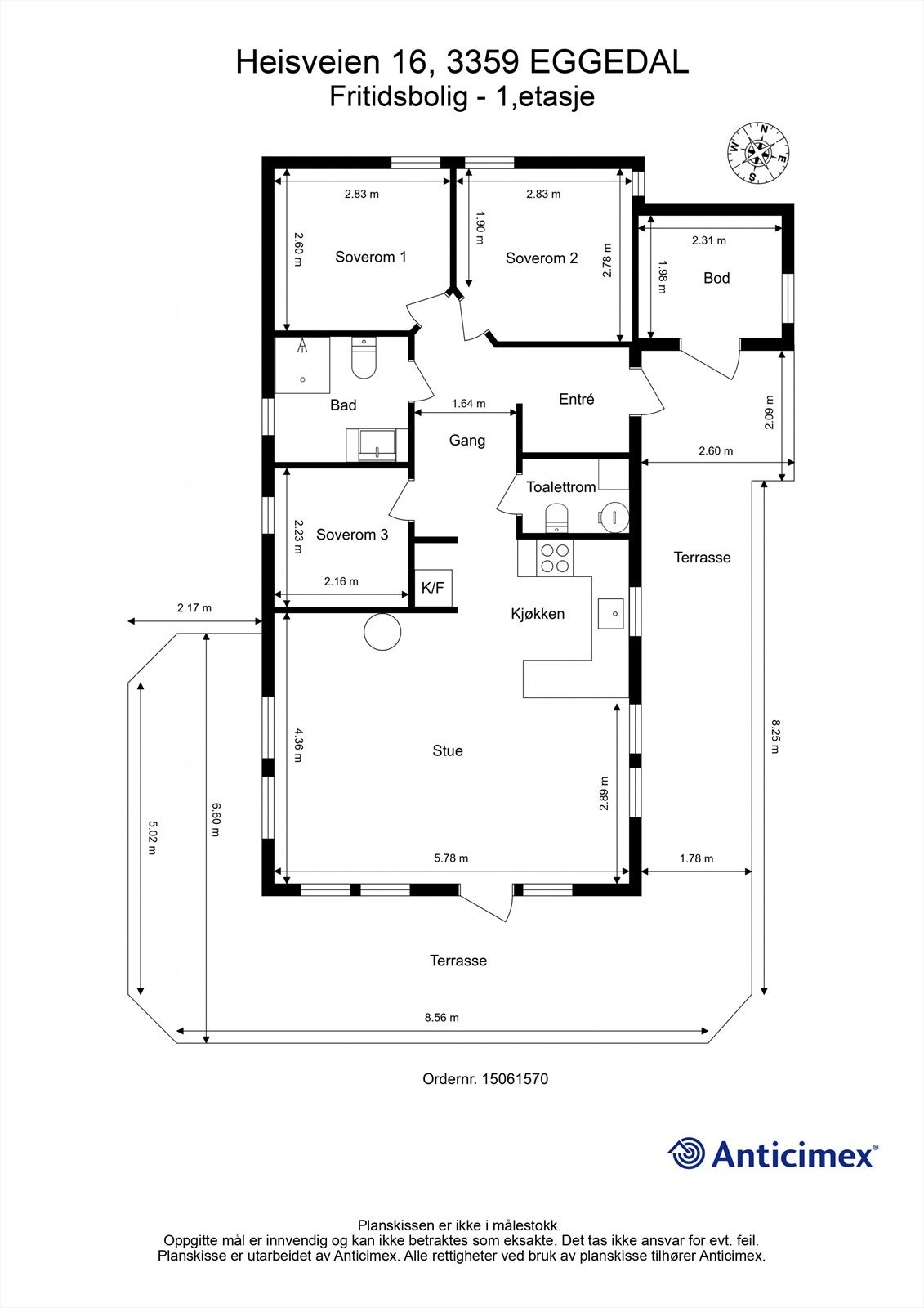 Plantegning 1. etasje Galleribilde