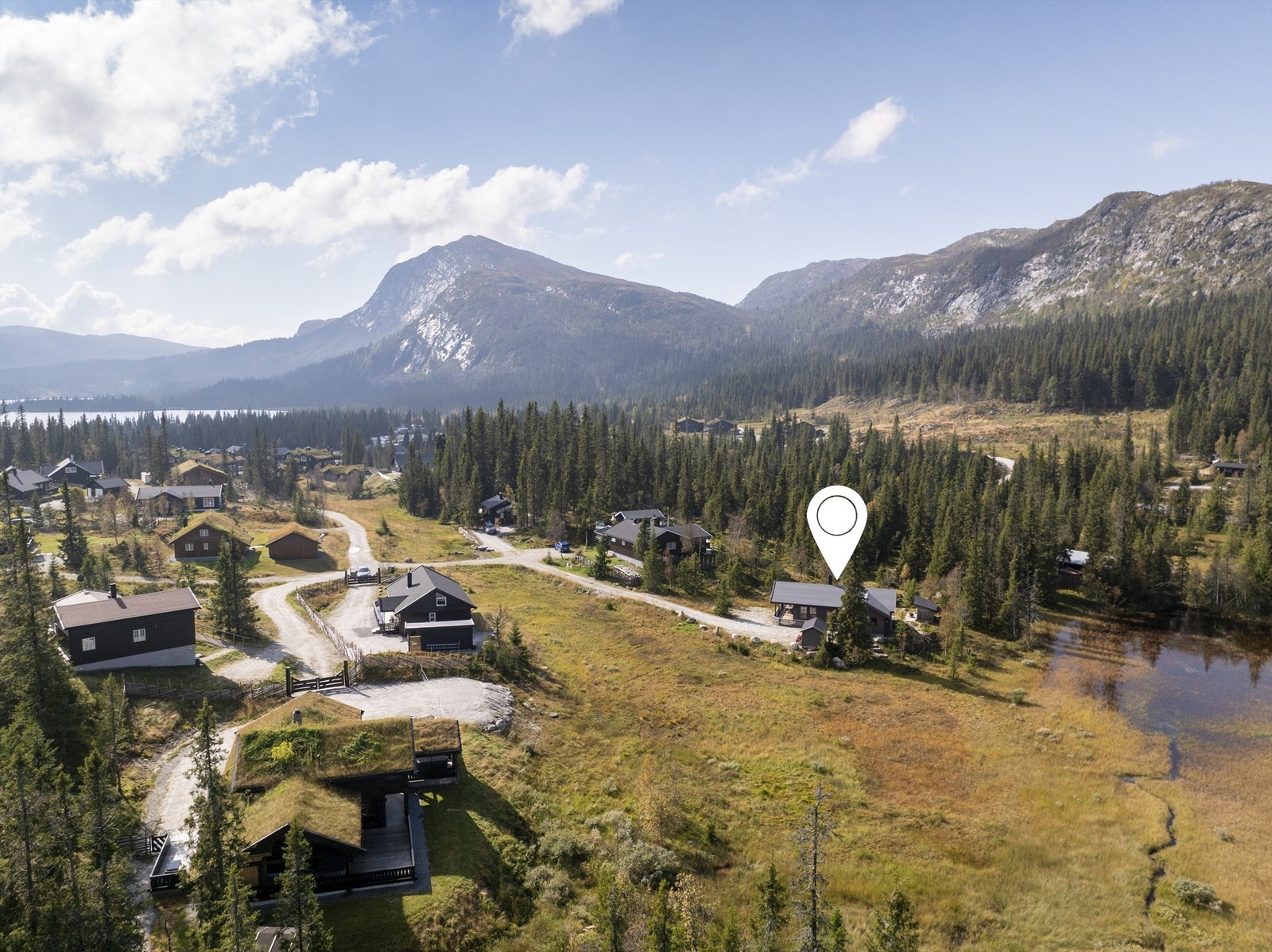 Rolig beliggende helt enden av hyttefeltet Galleribilde