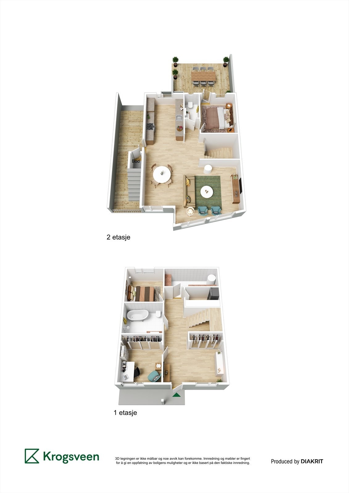 3D - Plantegning Galleribilde