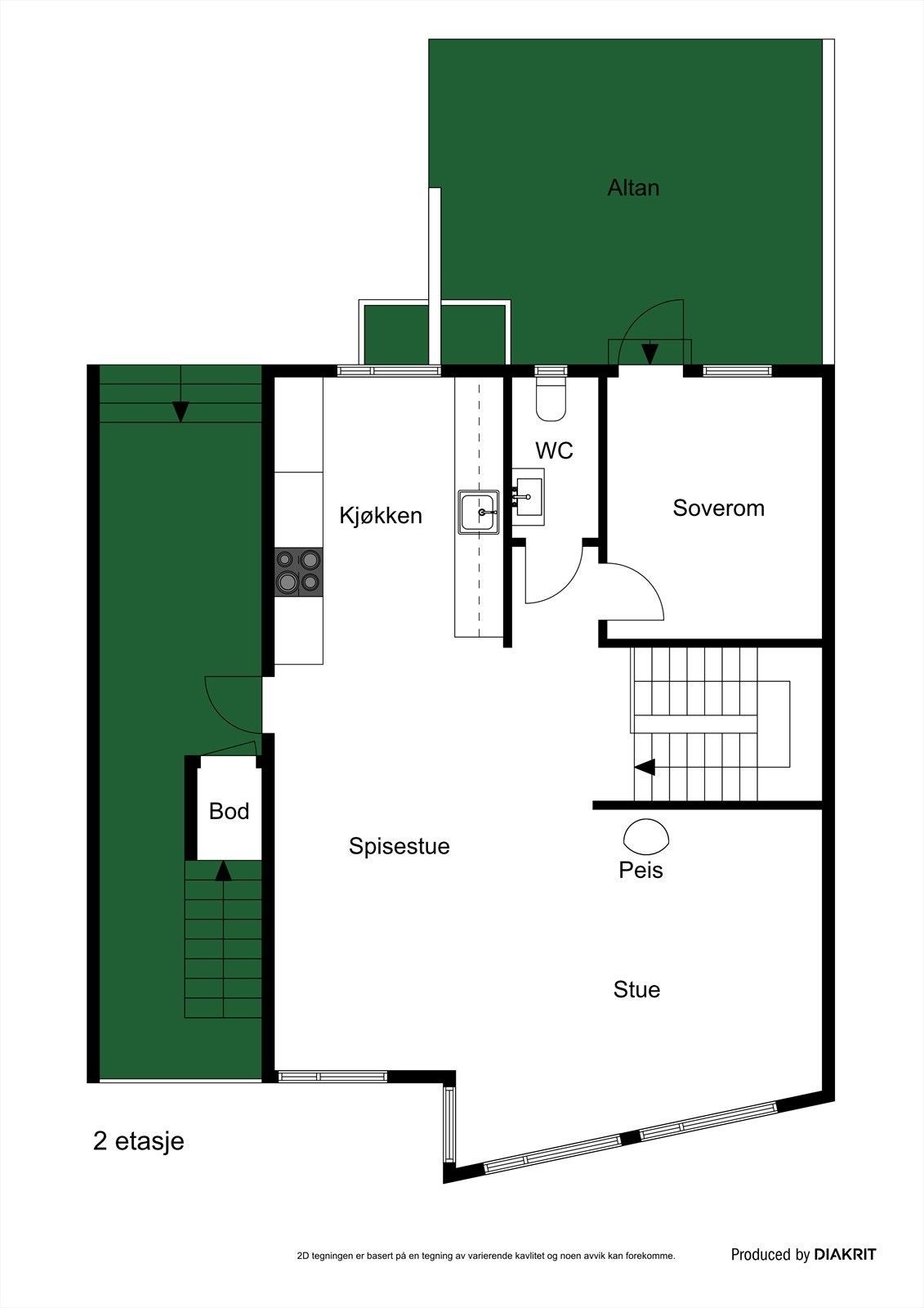 Plantegning 2 etasje Galleribilde