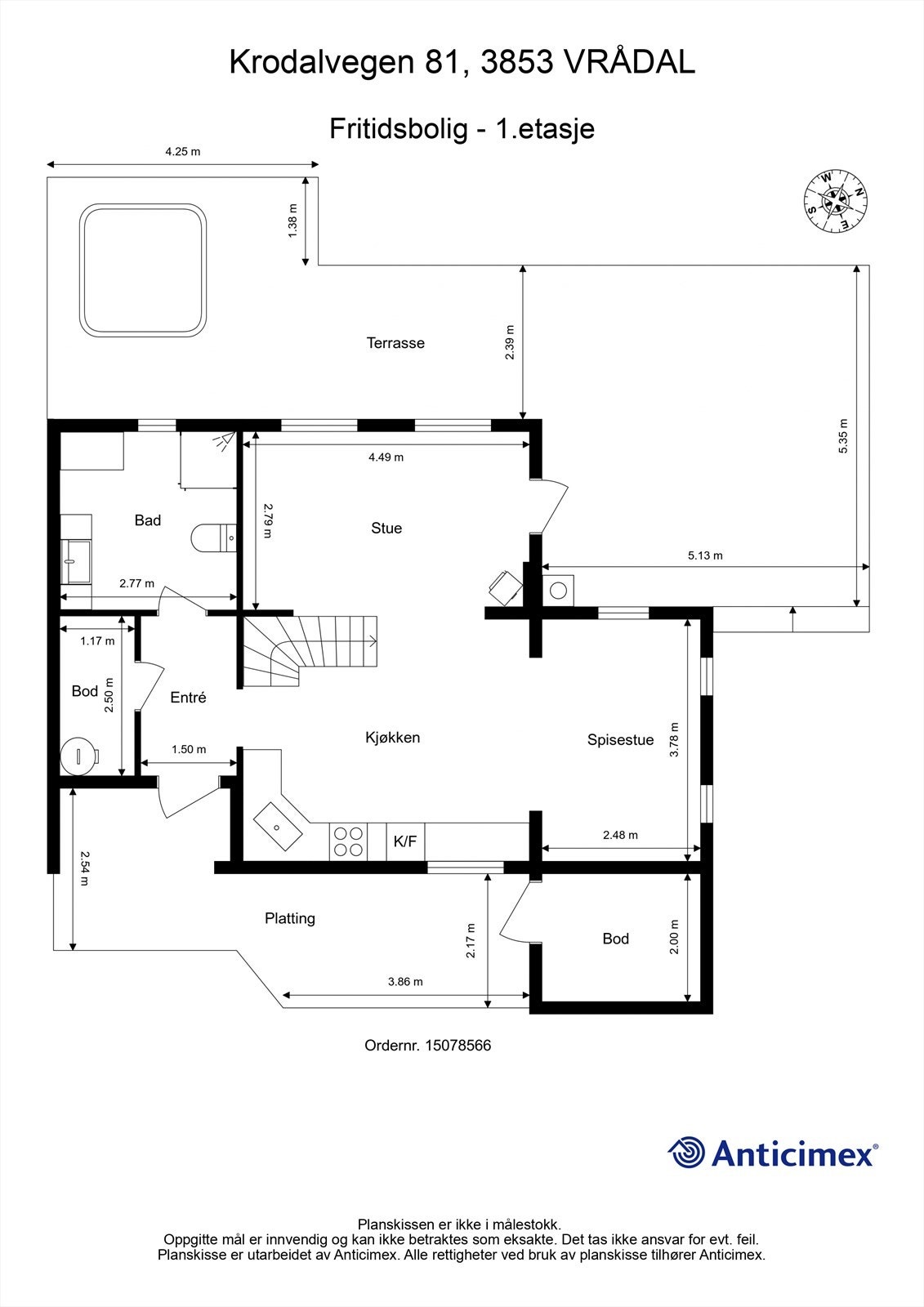 Plantegning 1. etasje Galleribilde