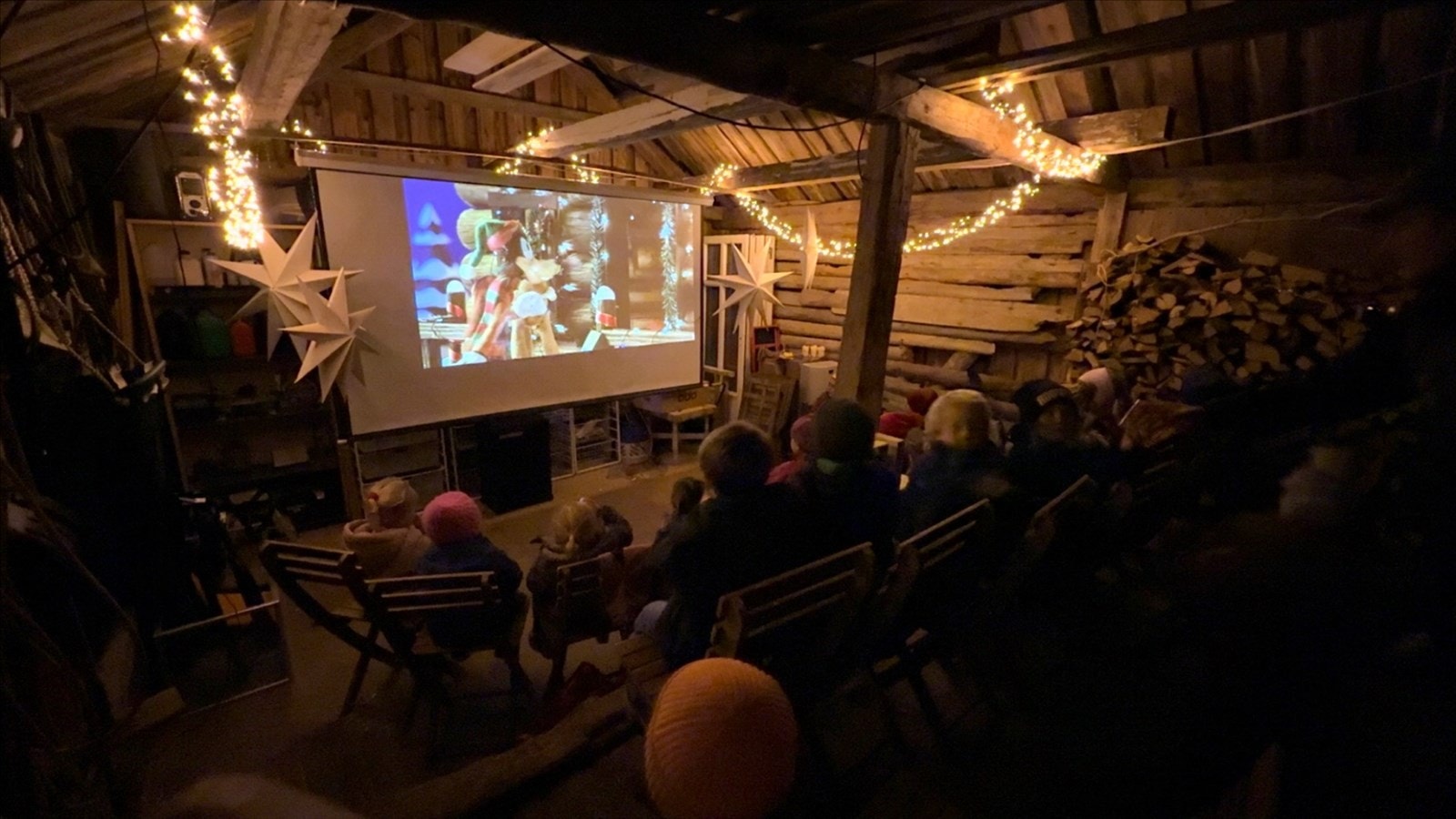 Hilsen fra selger fra en låvekino før jul ifjor. Galleribilde