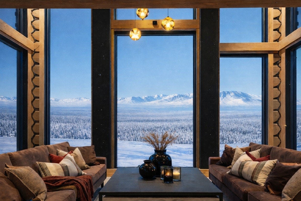 På flere av tomtene er det prosjektert ferdige hytter for salg, fra 120 kvm og oppover Galleribilde