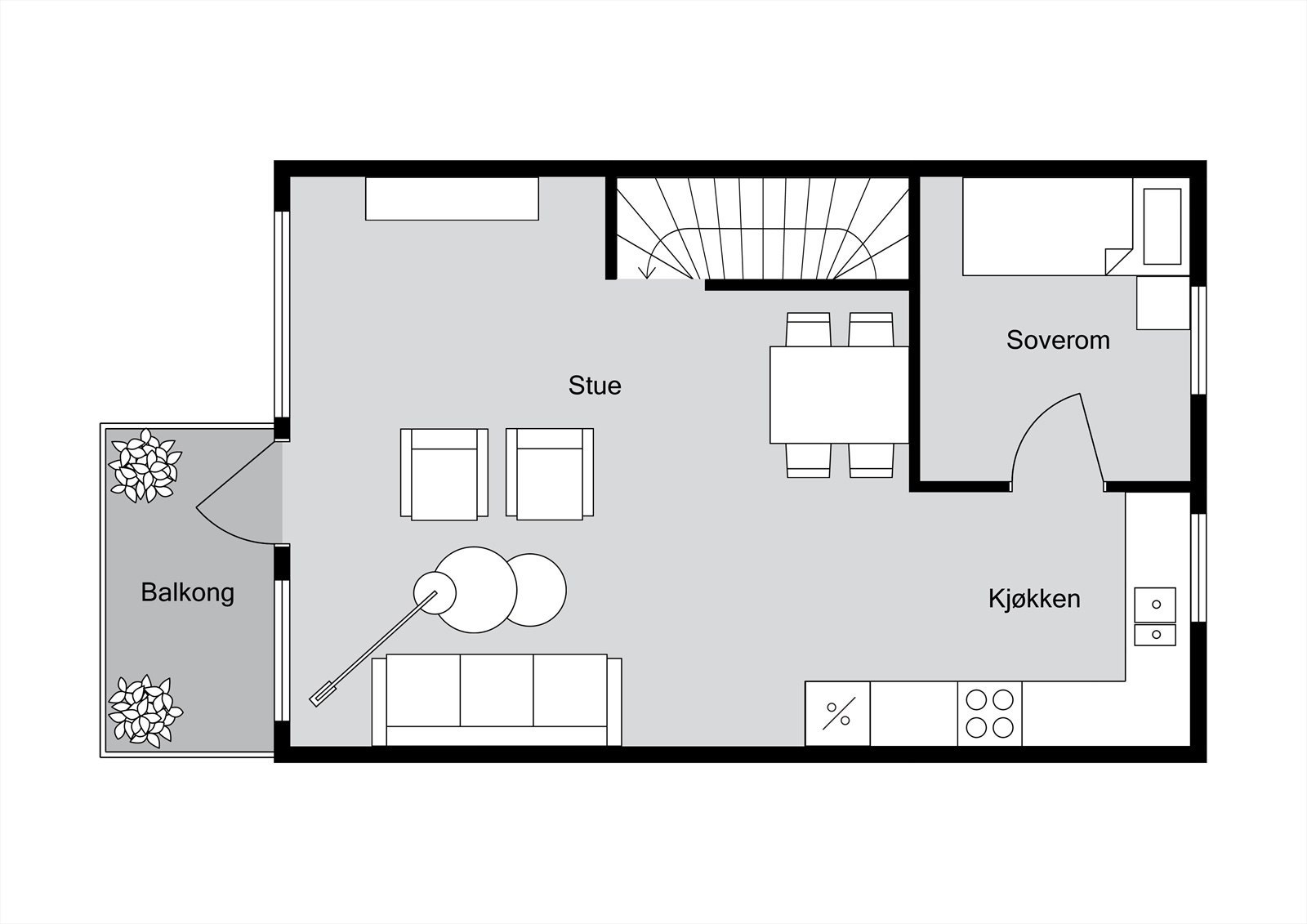 Planløsning 2. etasje Galleribilde