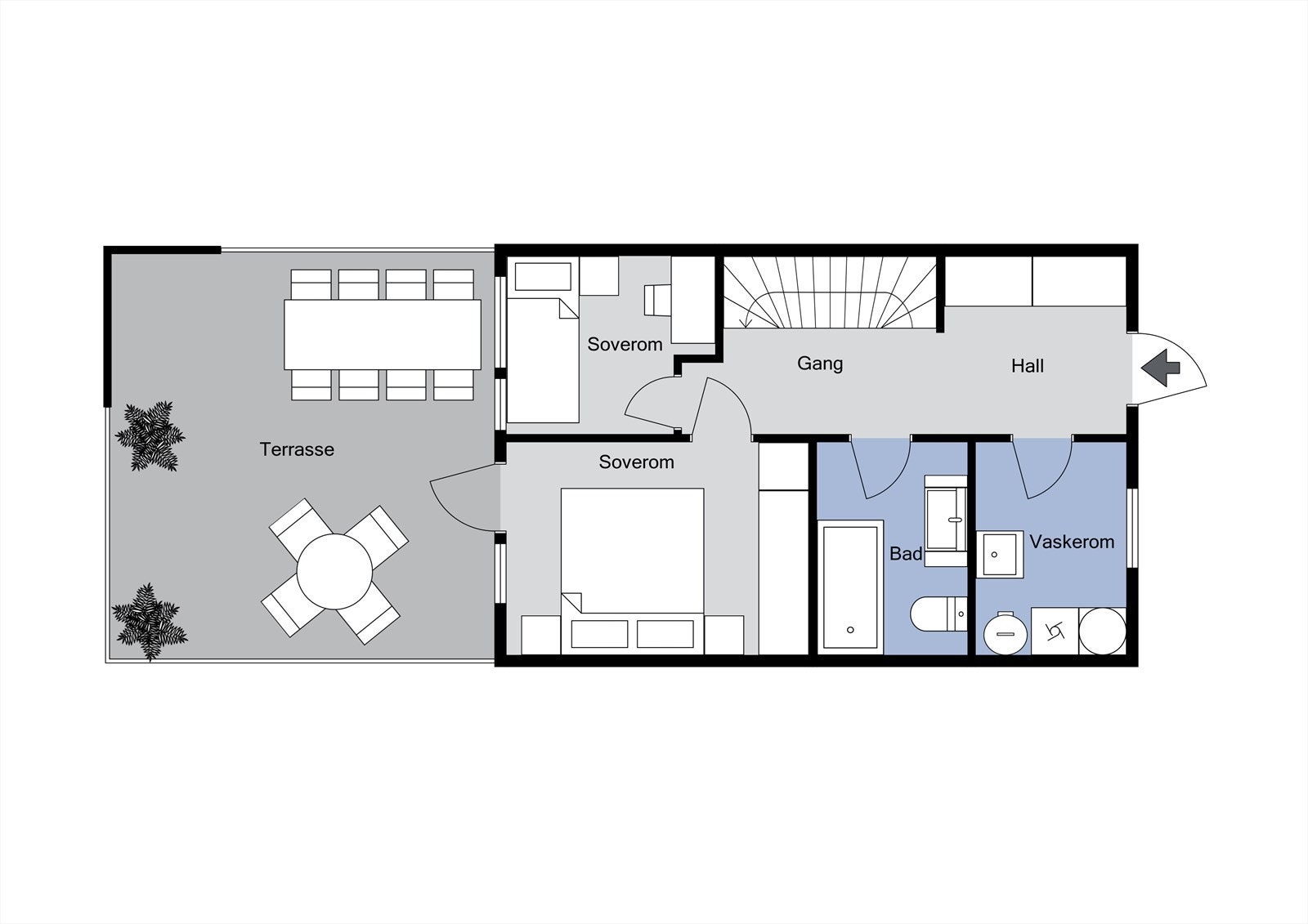 Planløsning 1. etasje Galleribilde