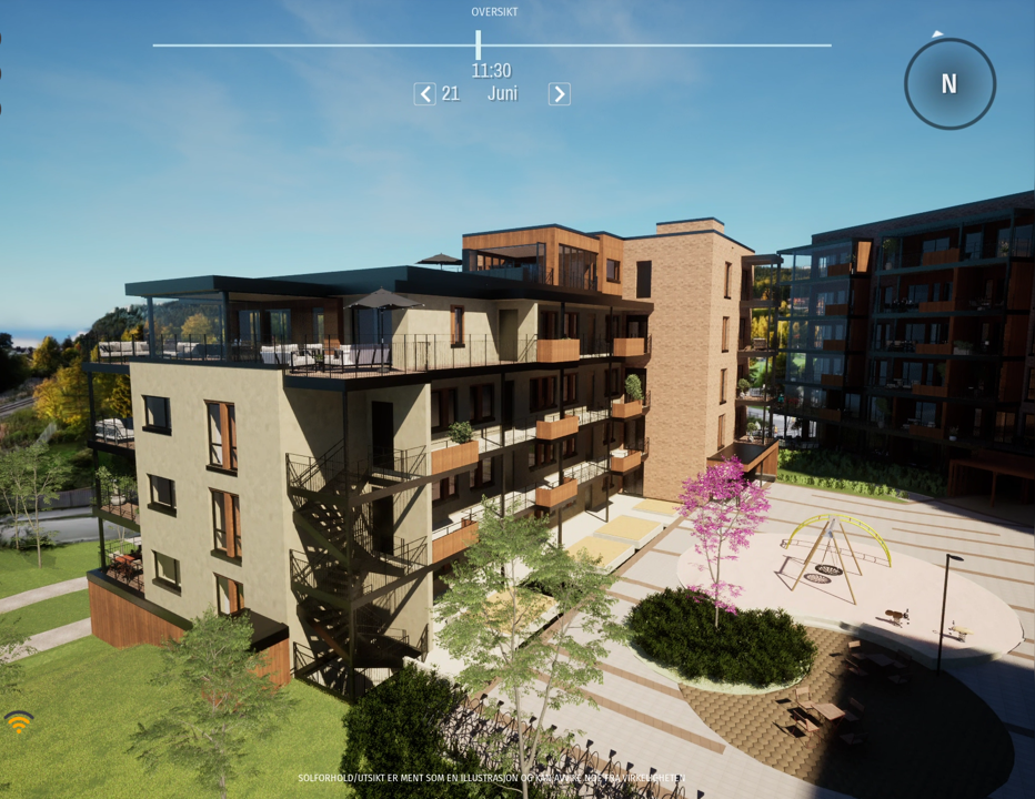 Bygget reiser seg i godt tempo. Det er forventet innflytting til sommeren. Illustrasjon - avvik vil forekomme. Galleribilde