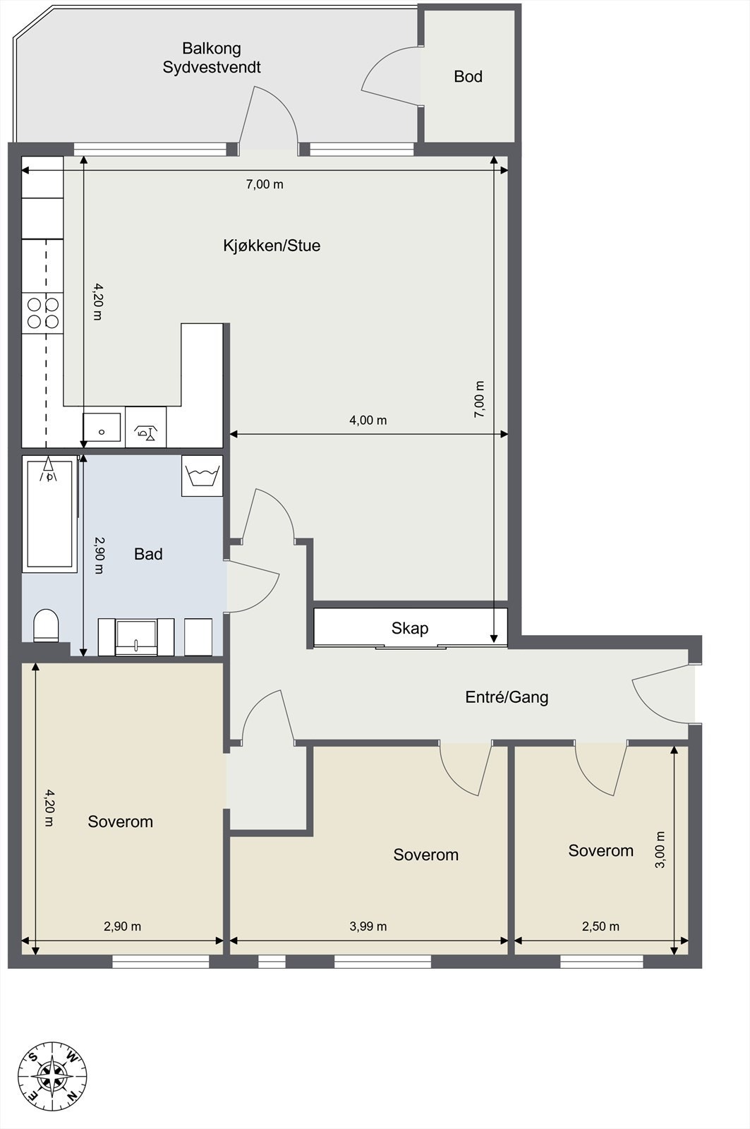 plantegning Galleribilde