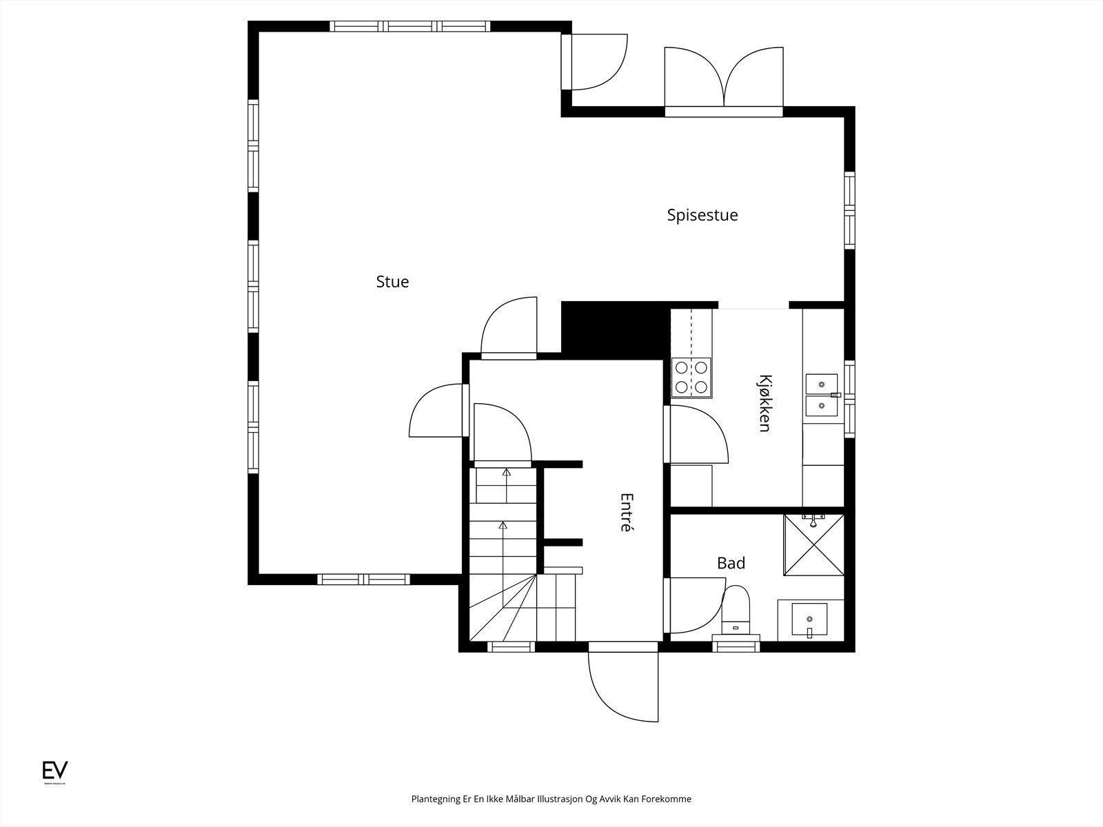 Plantegning første etasje Galleribilde