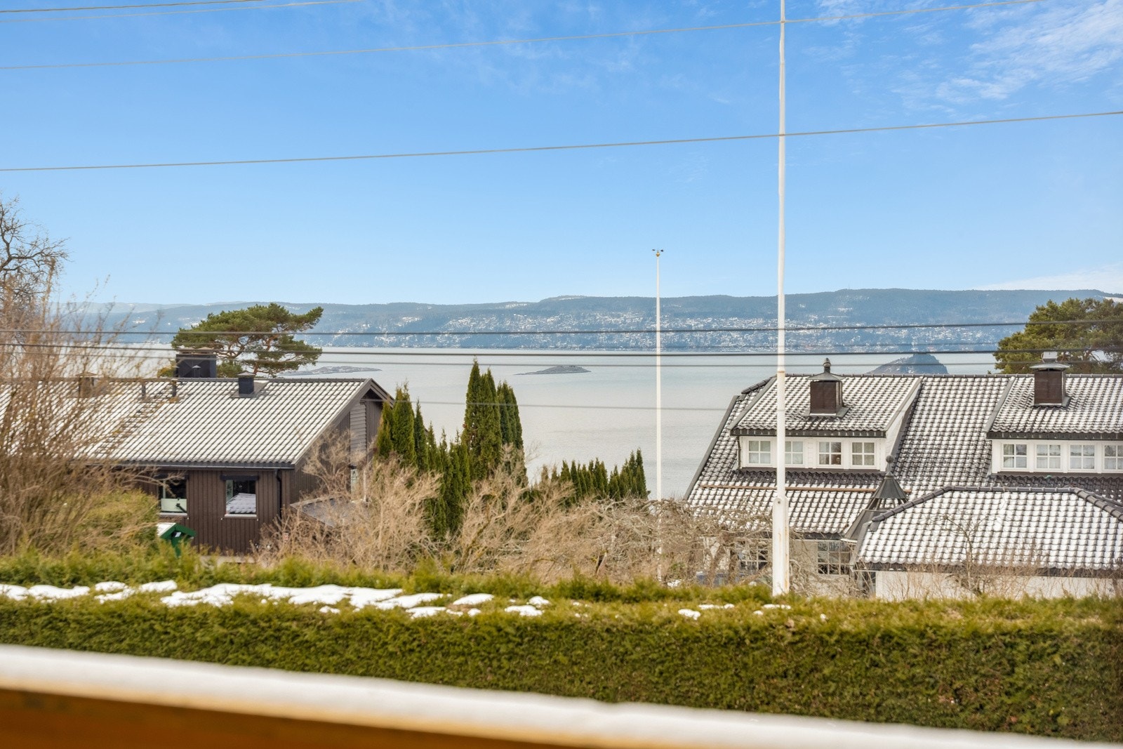 Fra balkongen har du en nydelig utsikt mot Oslofjorden. Galleribilde