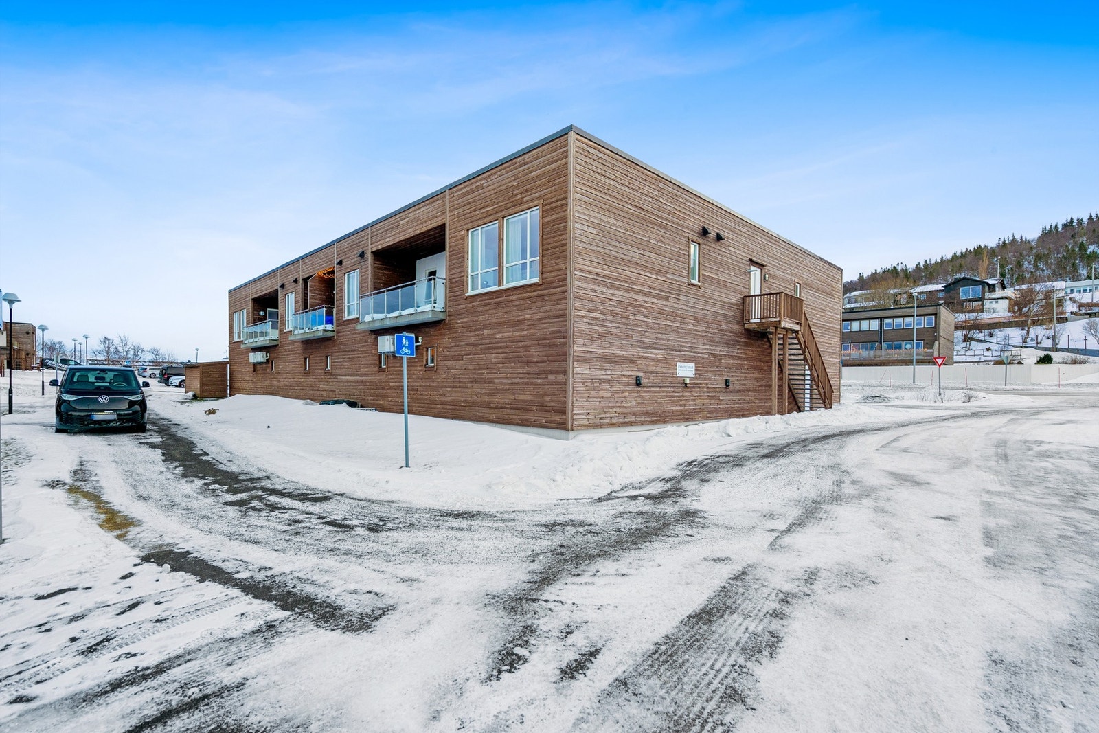 Borettslaget fremstår moderne med et gjennomført preg; både utvendig og innvendig Galleribilde