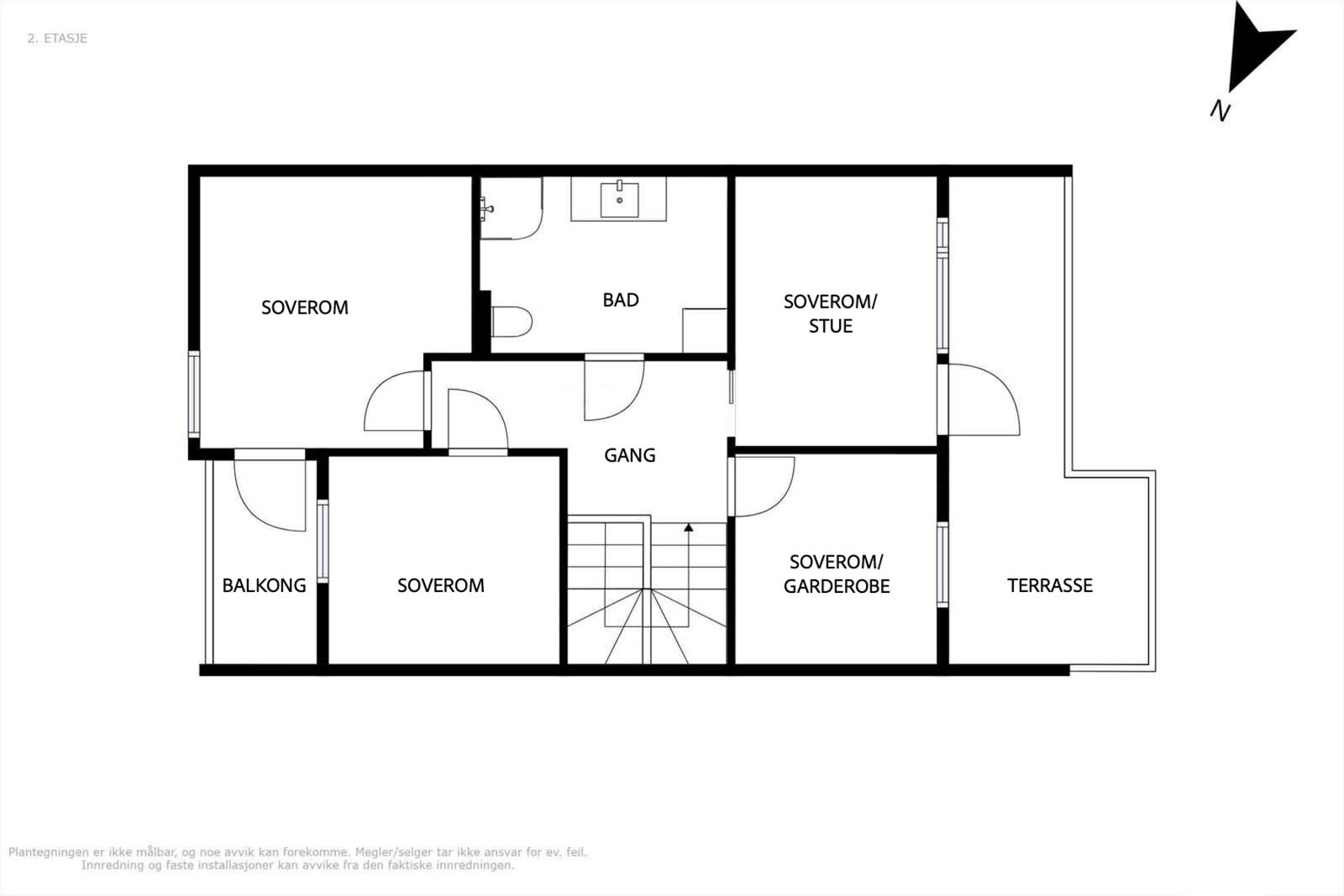 Plantegning tredje etasje Galleribilde