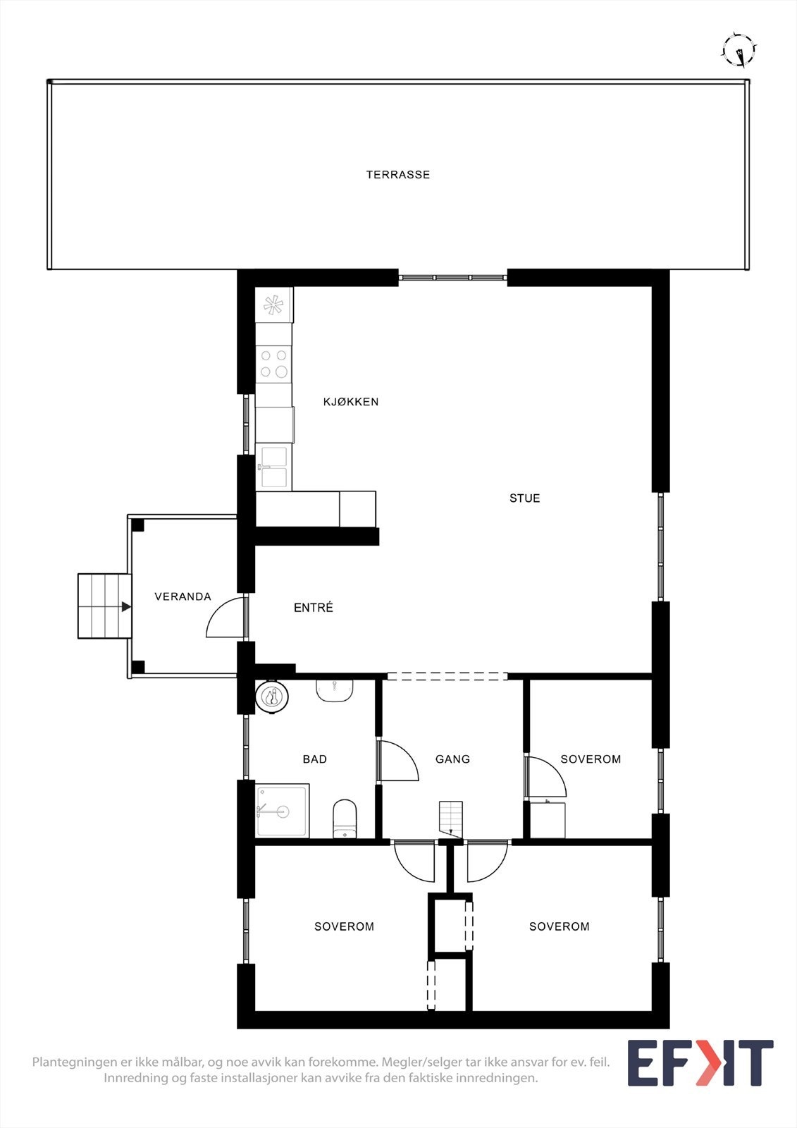 Plantegning 1. etasje Galleribilde