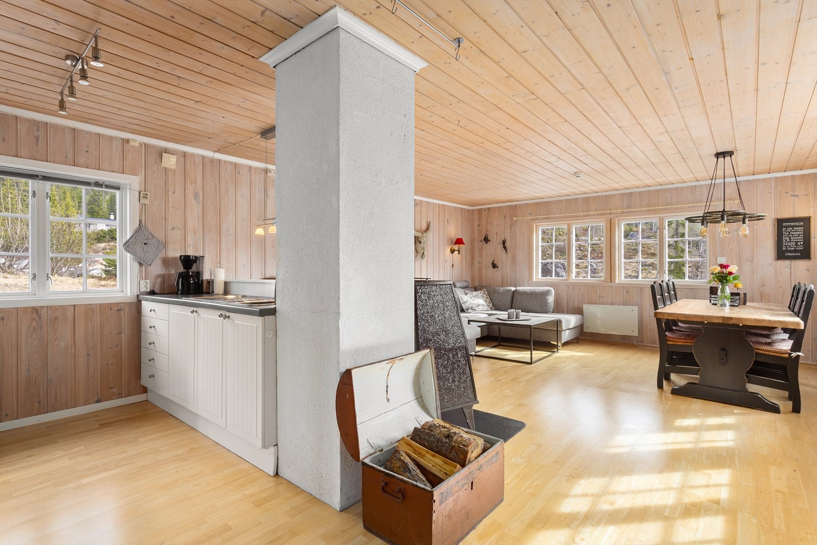 Åpen stue-/kjøkkenløsning. Galleribilde