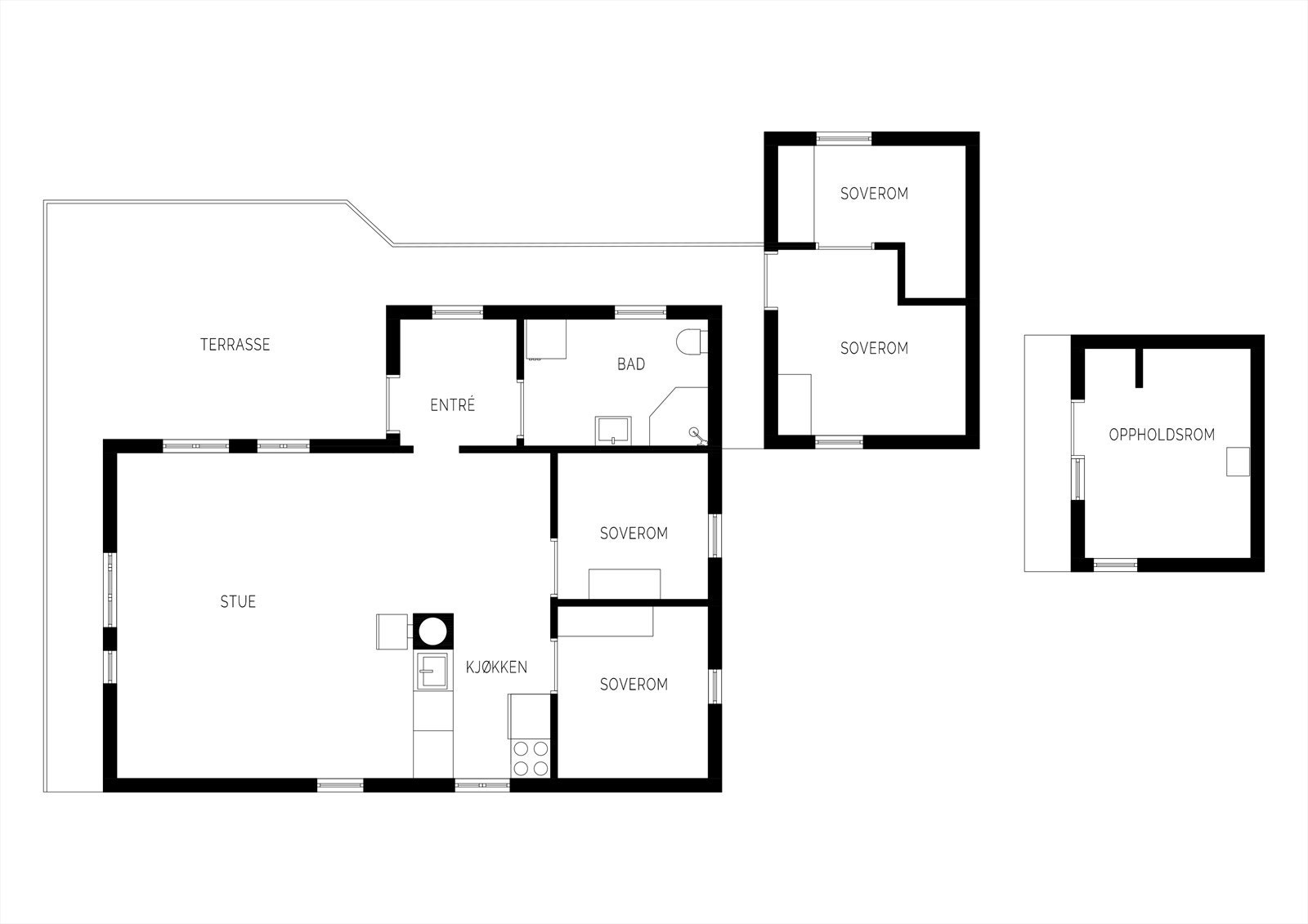 Plantegning - 1.etg. Galleribilde