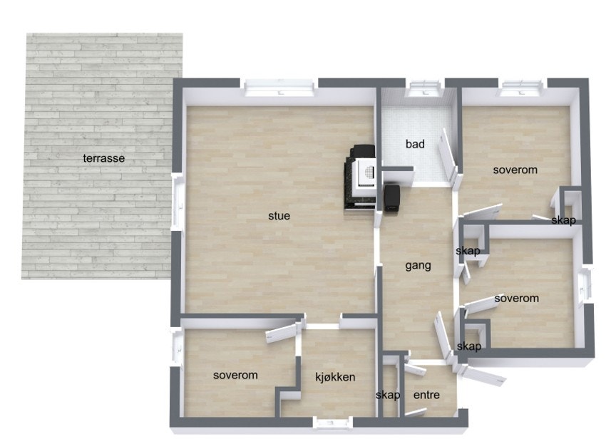 Plantegning Galleribilde