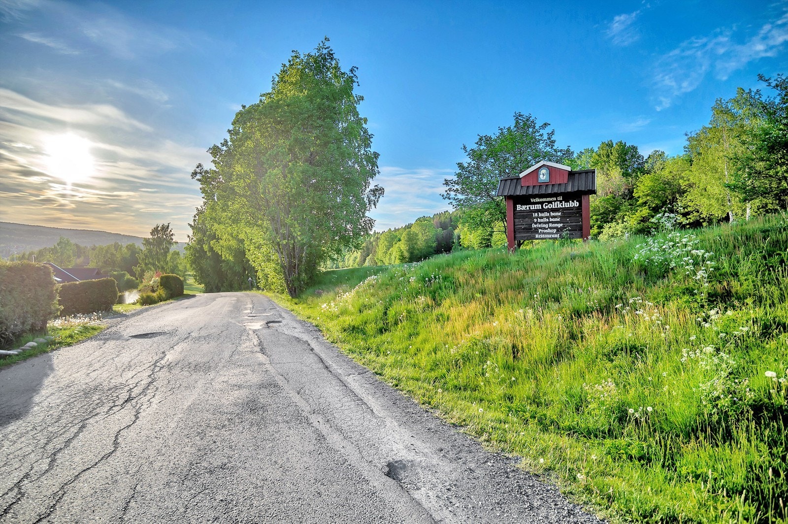 Bærum golfklubb ligger også et lite stykke inn i Lommedalen Galleribilde